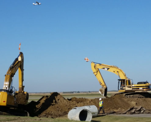 excavating